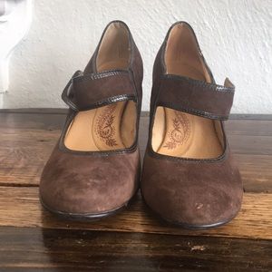 Sofft Brown Mary Jane Low Heel